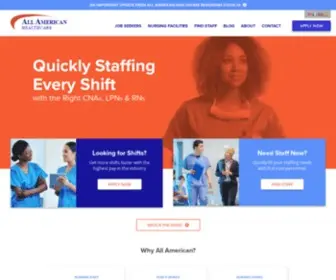 AAHCS.com(All American Healthcare Services) Screenshot