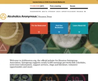 AAhouston.org(Alcoholics Anonymous) Screenshot