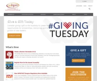 AAHPM.org(American Academy of Hospice and Palliative Medicine) Screenshot