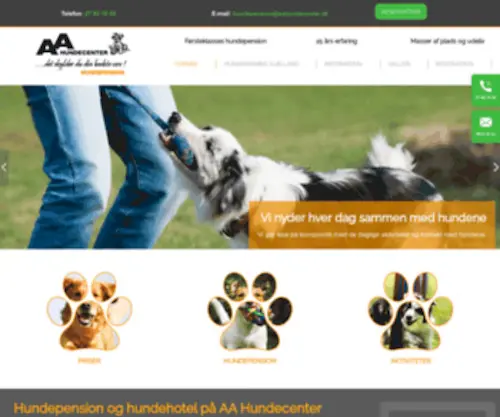 AAhundecenter.dk(Hundehotel og hundecenter på Sjælland) Screenshot