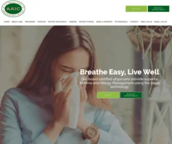 AAicmi.com(Asthma, Allergy, & Immunology Center) Screenshot