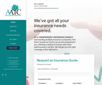 AAinsctr.com(Ann Arbor Insurance Centre) Screenshot