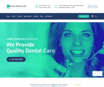 AAishadental.com(Aaisha Dental Care in Chittoor) Screenshot