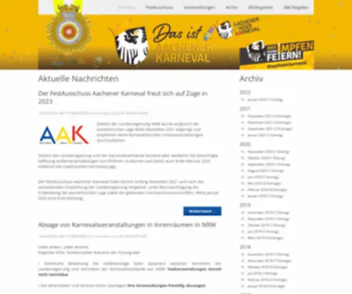 AAK-AAchen.de(FestAusschuss Aachener Karneval e.V) Screenshot