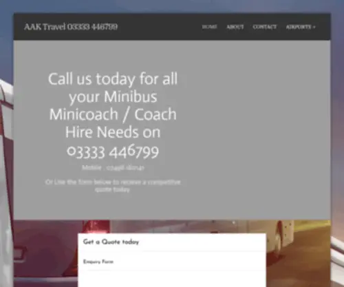 AAktravel.co.uk(AAK Travel Minibus & Coach Hire) Screenshot