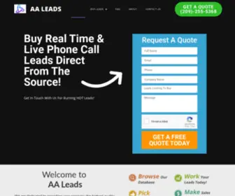 AAleads.com(Real Time Lead Generation Company) Screenshot