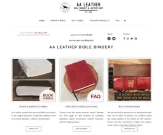 AAleather.com(Bible Bindery & Leather Shop) Screenshot