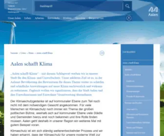 AAlen-Schafft-Klima.de(„Aalen schafft Klima“) Screenshot