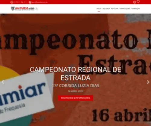AAlisboa.com.pt(Associação de Atletismo de Lisboa) Screenshot