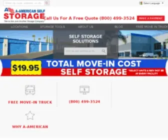 AAmericanselfstorage.com(A-American Self Storage) Screenshot
