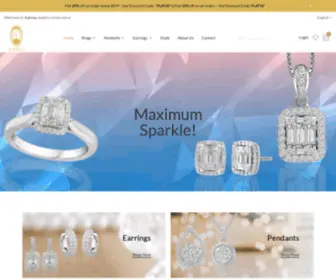 AAmiaa.com(Finest Diamond Jewelry Online) Screenshot