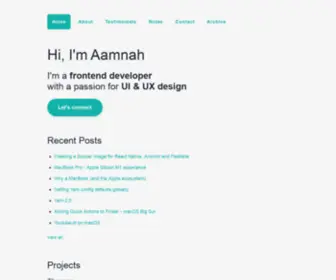 AAmnah.com(Frontend developer) Screenshot