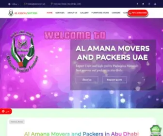 AAmovers.ae(AL AMANA MOVERS AND PACKERS OFFICE RELOCATION COMPANY IN ABUDHABI) Screenshot