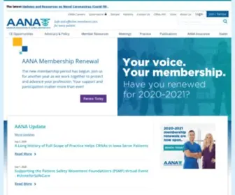 AAna.com(American Association of Nurse Anesthetists) Screenshot