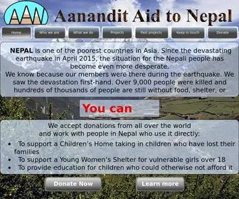 AAnaid.org(Supporting the people of Nepal) Screenshot