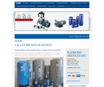 AAndapumphousesupply.com(Raymond Services Inc) Screenshot