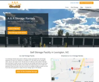 AAndastoragerentals.com(A & A Storage Rentals) Screenshot