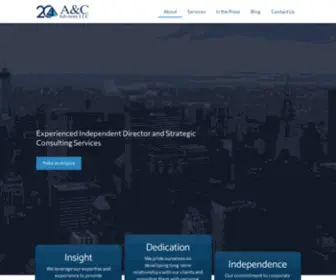 AAndcadvisors.com(About A&C Advisors LLC) Screenshot