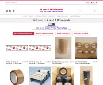 AAndjWholesale.com(A and J Wholesale shipping supplies and more) Screenshot