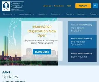 AANS.org(American Association of Neurological Surgeons) Screenshot