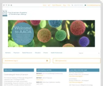 AAoallergy.org(Otolaryngologists (ENT) Devoted to Diagnose and Treat Allergic Disease) Screenshot