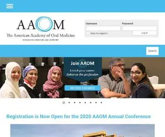 AAom.com(The American Academy of Oral Medicine) Screenshot