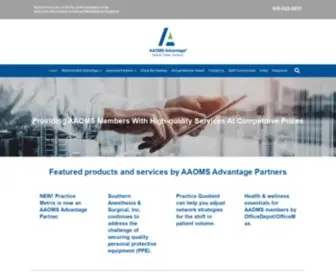 AAomsservices.org(AAOMS Advantage) Screenshot