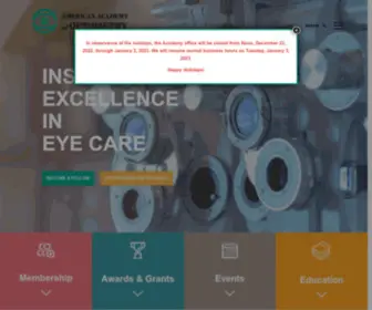 AAopt.org(American Academy of Optometry) Screenshot