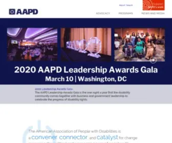 AAPD.com(The American Association of People with Disabilities) Screenshot