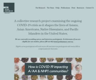 AApicovid19.org(The AAPI COVID) Screenshot