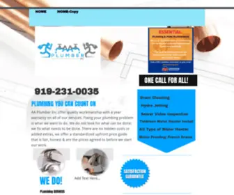 AAplumberinc.com(Licensed & insured plumbing contractor) Screenshot