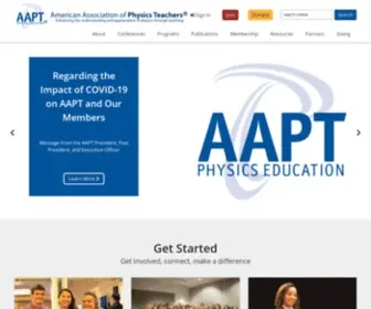 AAPT.org(American Association of Physics Teachers) Screenshot