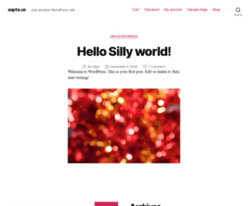 AApta.us(Just another WordPress site) Screenshot