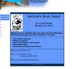 AArdvarkbd.com(Aardvark Book Depot) Screenshot