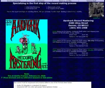 AArdvarkmastering.com(Aardvark Record Mastering) Screenshot