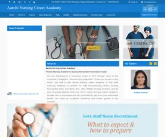 AArohinursingcareeracademy.in(Bsc nursing college) Screenshot