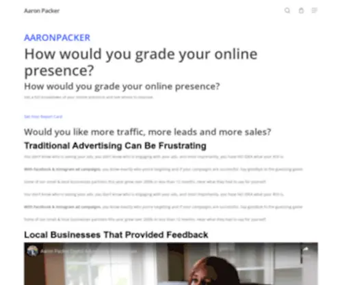 AAron-Packer.com(Improve Your Local Business' Online Presence) Screenshot