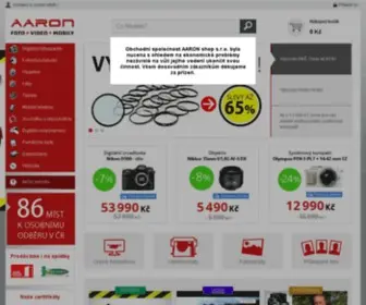 AAron.cz(Digitální fotoaparáty a videokamery Olympus) Screenshot