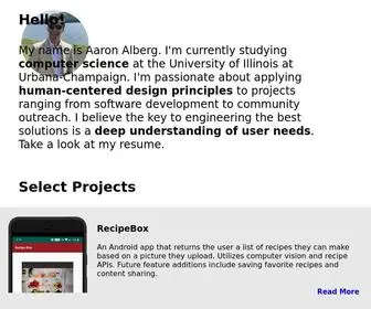 AAronalberg.com(Aaron Alberg) Screenshot