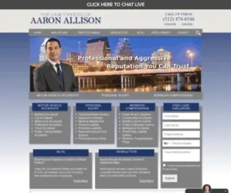 AAronallisonlawfirm.com(Austin Personal Injury Lawyer) Screenshot