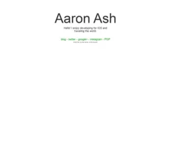 AAronash.com(Aaron Ash) Screenshot