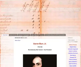 AAronburr.org(Aaron Burr) Screenshot