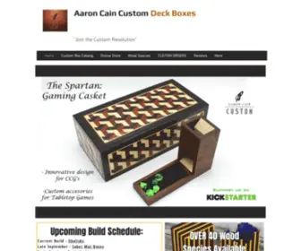 AAroncaincustomboxes.com(Exotic Wood Deck Boxes) Screenshot