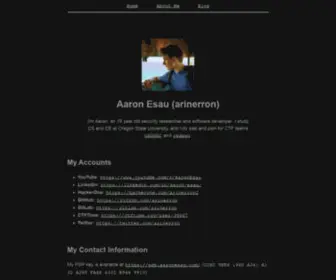 AAronesau.com(I'm Aaron (aka: Arinerron)) Screenshot