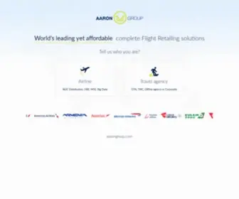AArongroup.net(Flight Retailing solutions for Travel Industry) Screenshot