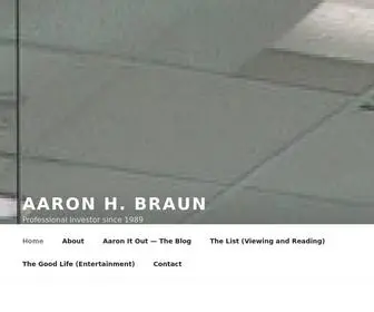 AAronhbraun.com(Aaron H) Screenshot
