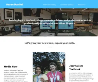 AAronmanfull.com(Journalism Adviser) Screenshot