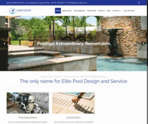 AArons-Elite.com(Aaron's Elite Pool ServiceAaron's Elite Pool Service) Screenshot