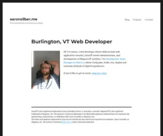 AAronsilber.me(Burlington, VT Web Developer) Screenshot