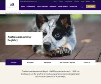 AAR.org.au(Australasian Animal Registry) Screenshot
